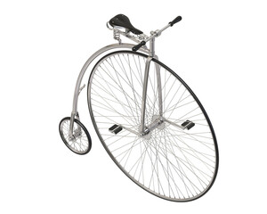 Retro bike isolated on transparent background. 3d rendering - illustration © Elscar Studios