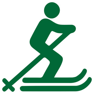 recommend clip art: スキーのアイコン 緑