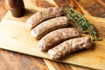 Raw chorizo with thyme