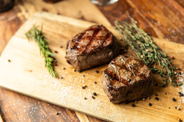 Grilled tenderloin with rosemary and thyme