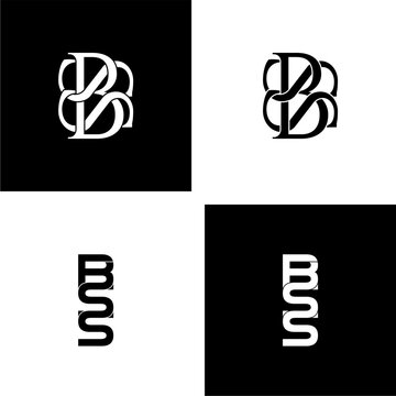bss typography letter monogram logo design set