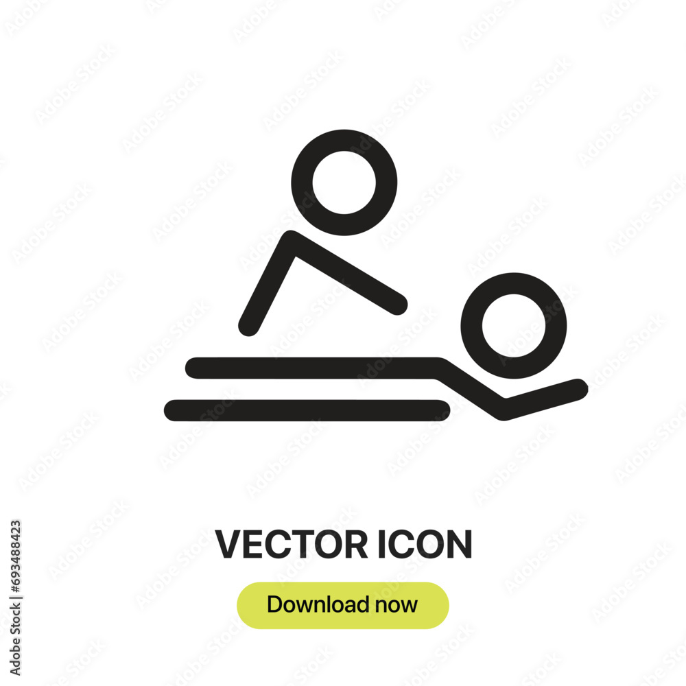 Leinwandbilder massage icon vector. linear-style sign for mobile concept and web design. massage symbol illustratio