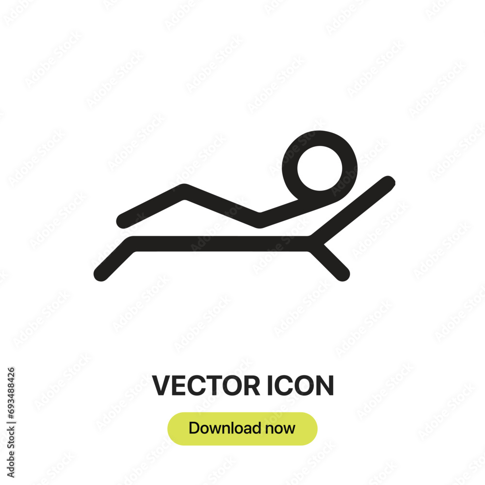 Poster i am a relaxing icon vector. linear-style sign for mobile concept and web design. relaxing symbol il