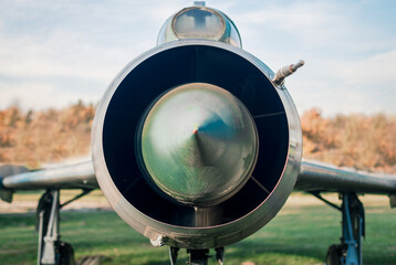 old army military combat fighter plane close up