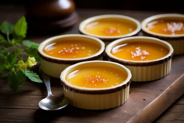 Experience the sweetness of the Philippines with this traditional Leche Flan dessert, beautifully presented on a wooden table