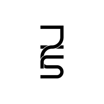 jfs initial letter monogram logo design
