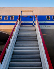 gangway of an old civilian airliner