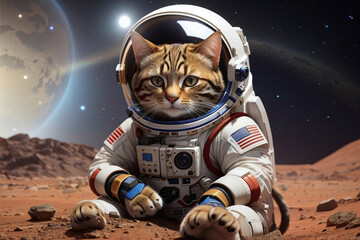 The cat on the mars