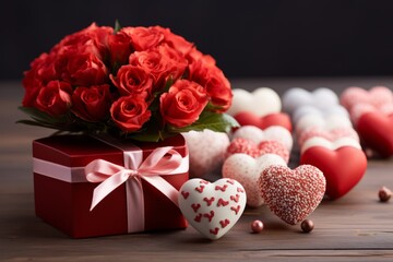 A gift with lots of Valentine's Day chocolates