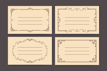 Vintage ornamental decorative cards collection