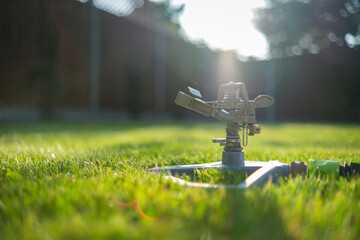 sprinkler in the grass