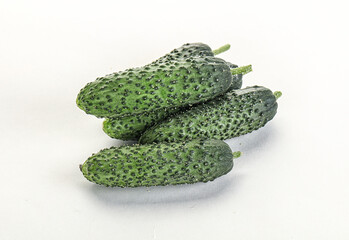 Fresh natural organic cucumbers heap