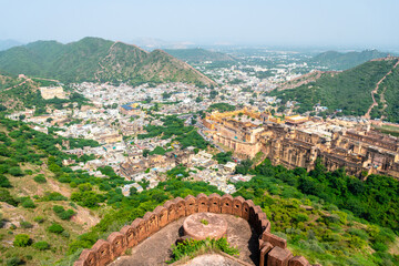 views of amber fort in jaipur, india