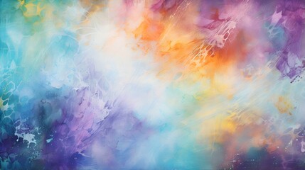 Multicolor Splattered Paint on Canvas. Creative Presentation Background
