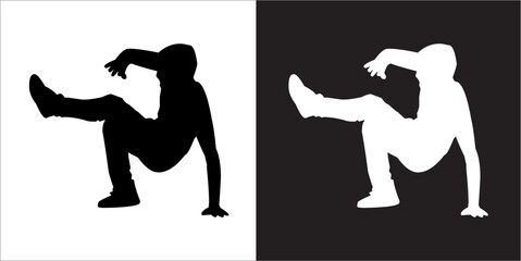 Illustration vector graphics of breakdance icon