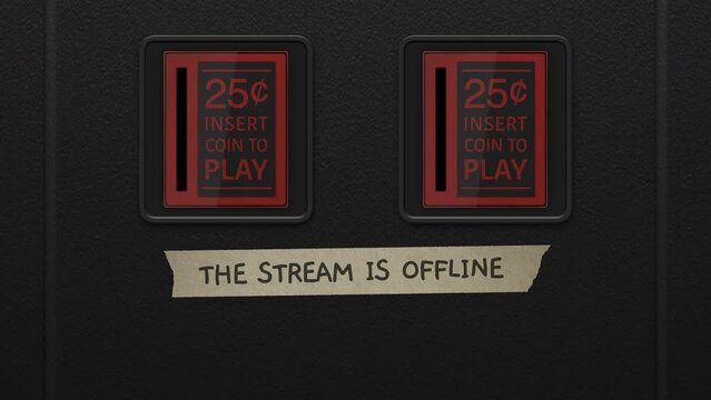 Stream Is Offline On A Retro Arcade Machine Loop
