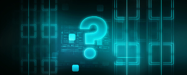 2d illustration question mark background