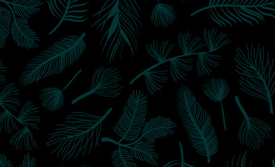 background of flora and palm leaves