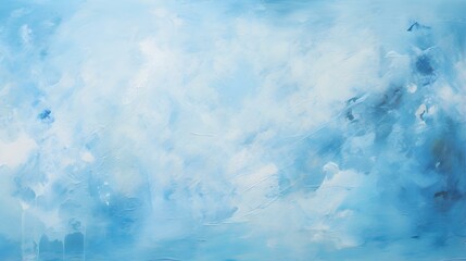 Fototapeta na wymiar Sky Blue Splattered Paint on Canvas. Creative Presentation Background