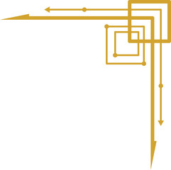 Obraz premium Geometric Corner Art Deco Element