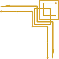 Obraz premium Geometric Corner Art Deco Element