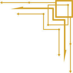 Obraz premium Geometric Corner Art Deco Element