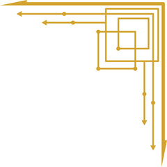 Fototapeta premium Geometric Corner Art Deco Element
