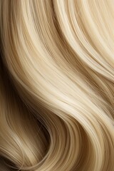 close up vertical of natural blonde wavy long shiny hair texture background.