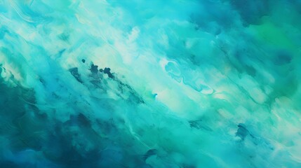 Fototapeta na wymiar Turquoise Splattered Paint on Canvas. Creative Presentation Background