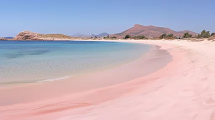 Plaid avec motif  Plage d'Elafonissi, Crète, Grèce Beach with pink sand, clear sunny weather
