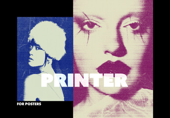 Broken Printer Poster Photo Effect With Generative AI Preview