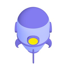 Space Rocket Ship. 3d illustration.