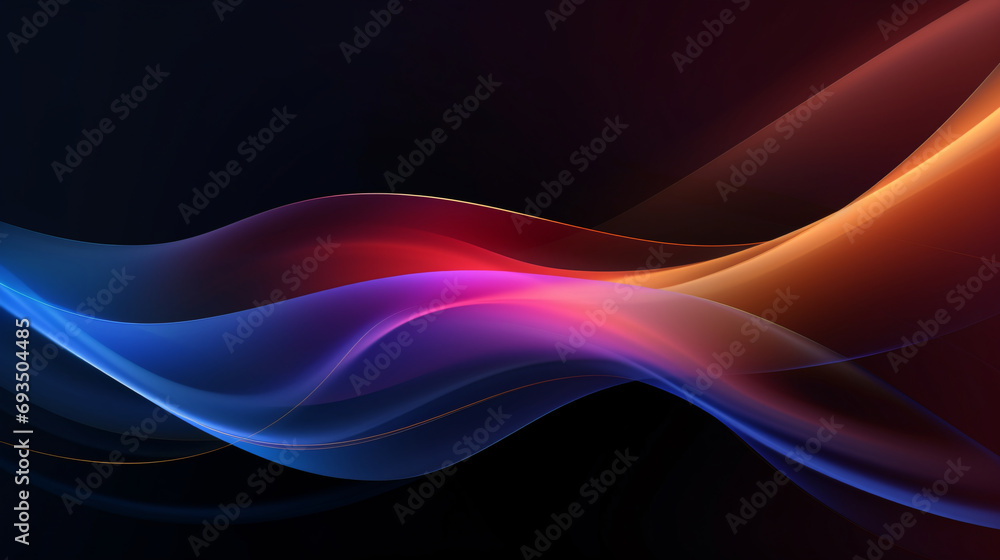 Aufkleber future technology data wave curve abstract color dreamlike background
