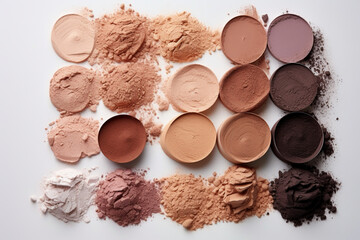 make up powder and brush