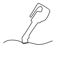 key continuous line art