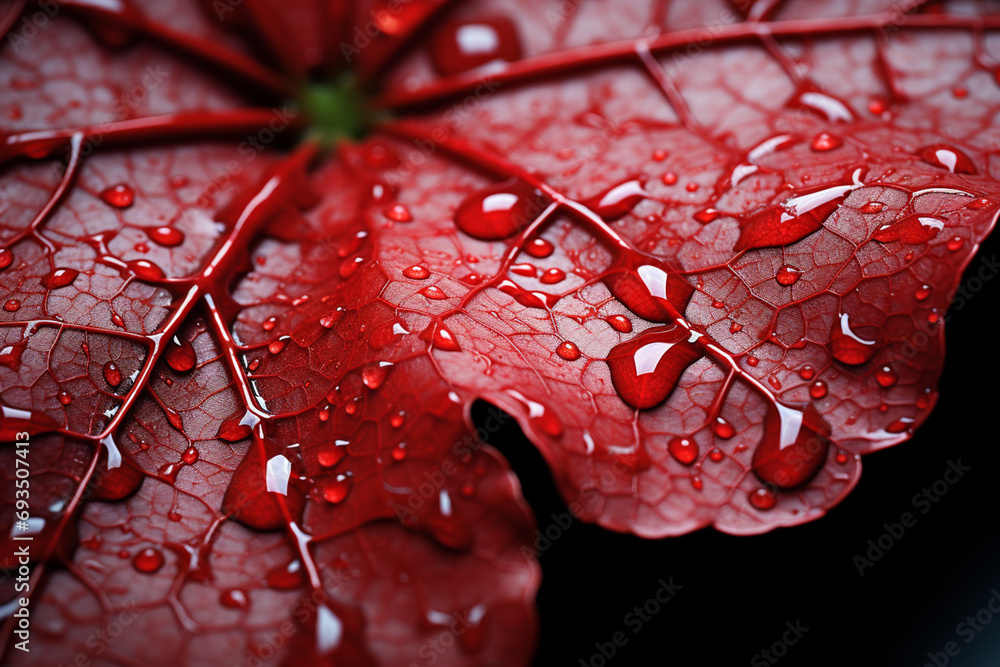 Poster Minimalist, abstract interpretation of a begonia leaf.