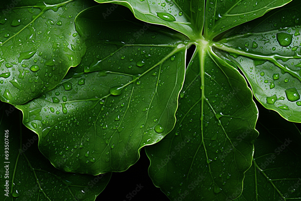 Poster minimalist, abstract interpretation of a begonia leaf.