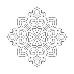 Zen blossoms coloring book mandala design vector file