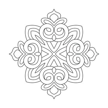 Zen blossoms coloring book mandala design vector file