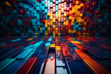 Abstract representation of a retro television test pattern.