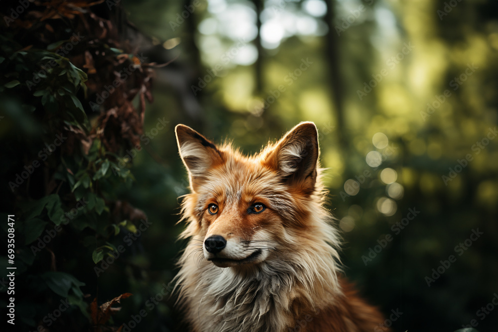 Poster a subtle and refined outline of a fox, capturing the essence of the animal with minimalistic precisi