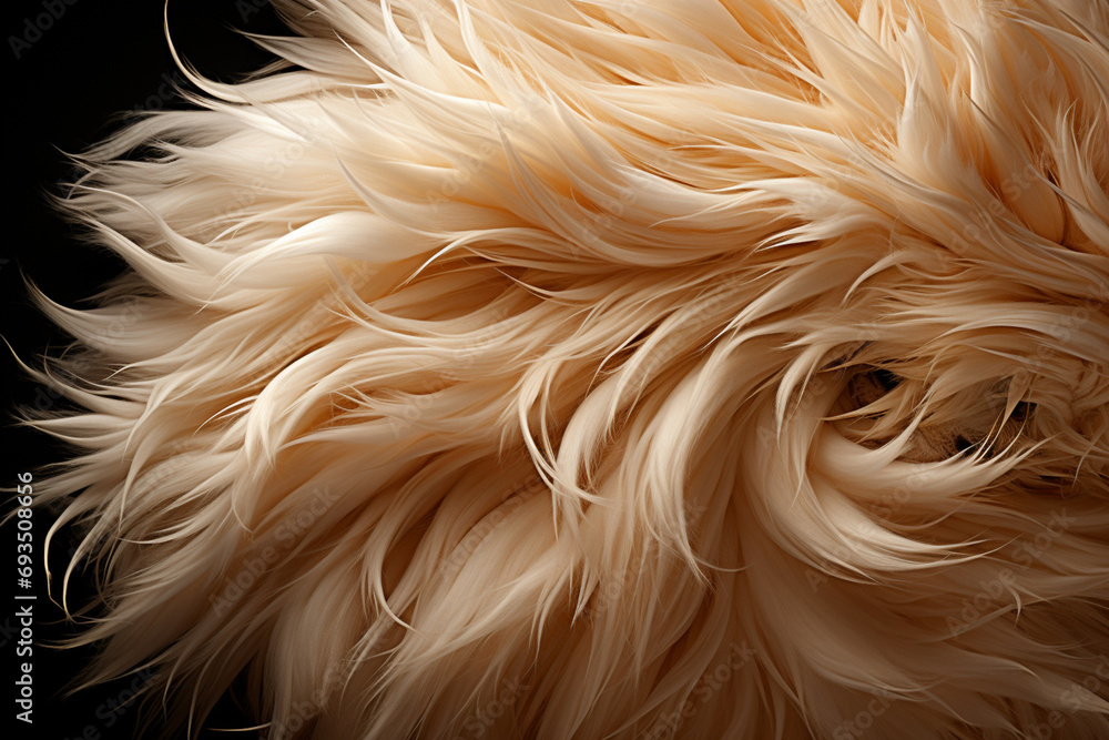 Poster abstract and minimal representation of a lion's mane, focusing on the bold and distinctive features 