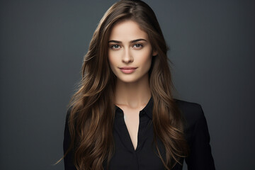Fototapeta premium AI generated picture of beautiful woman professional worker