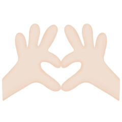 make heart shaped fingers , hand heart