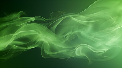 Light Green Stylized Smoke Wisps. Abstract Background