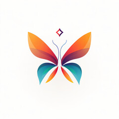 Butterfly Logo Design with Hand-Drawn Elements and Vivid Colors