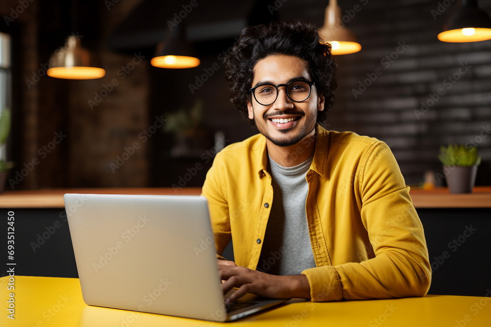 Poster ai generated image of cyber administrator server engineer working with modern technologies