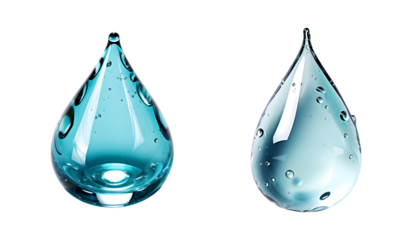 Macro View of Fresh Water Droplets