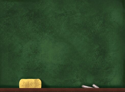 Chalkboard Background. Watercolor chalkboard green color texture school board