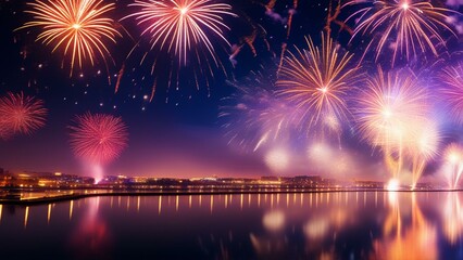 cinematic new years fireworks wallpaper